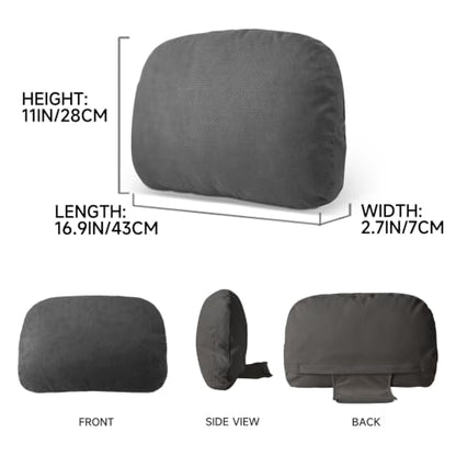 Lumbar Pillow for Car Support - Black 2 Pack Lower Back Cushion