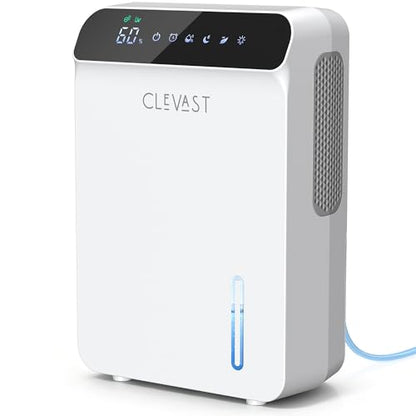 2L Compact Dehumidifier for Bedroom Bathroom with Drain Hose Quiet 500 Sq.ft