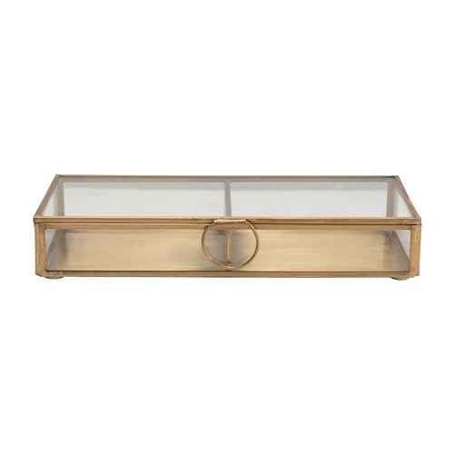 Creative Co-Op Brass & Glass Display Box