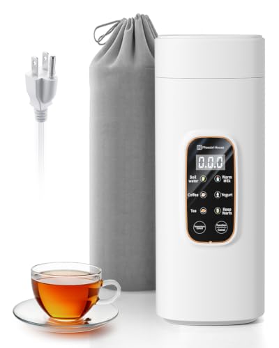 Maestri House Travel Kettle 550ml White - Smart Electric Kettle with 6 Temperature Settings
