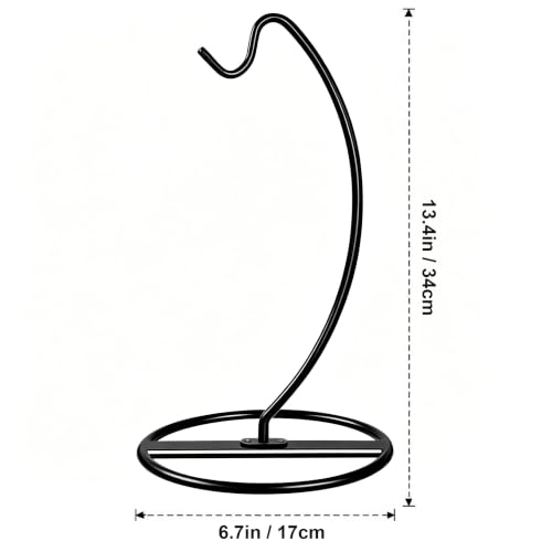 Black Banana Holder Stand - Heavy Duty Rustproof Fruit Hook for Kitchen Countertop Organization