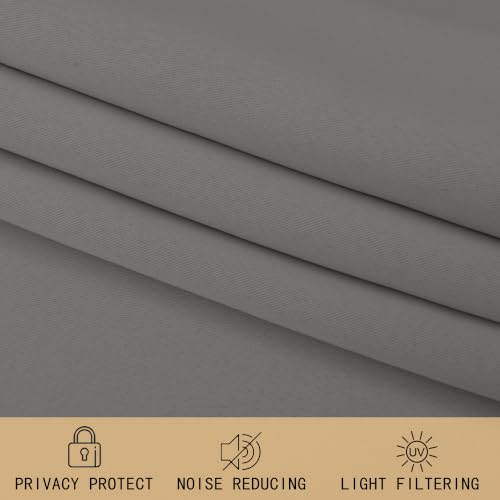 Grey Scalloped Edge Window Valance 42x18 Inches - Pack of 1