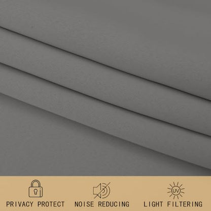 Grey Scalloped Edge Window Valance 42x18 Inches - Pack of 1