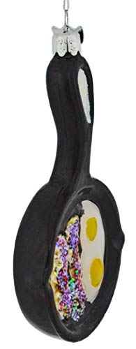 Glass Frying Pan Ornament - 5-Inch Kitchen Decor Holiday Collectible