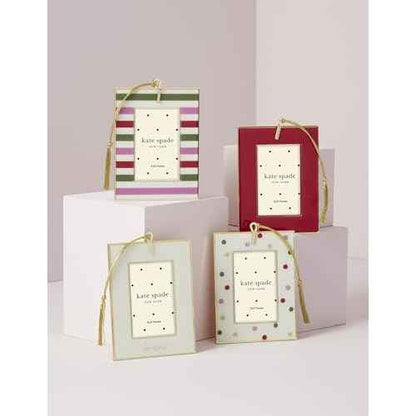 kate spade new york Be Jolly Mini Frame Ornament, Dot, Christmas, Holiday Decorations