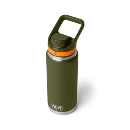 YETI Rambler 26 oz Leakproof Bottle with Flip Chug Cap - Olive & King Crab Orange