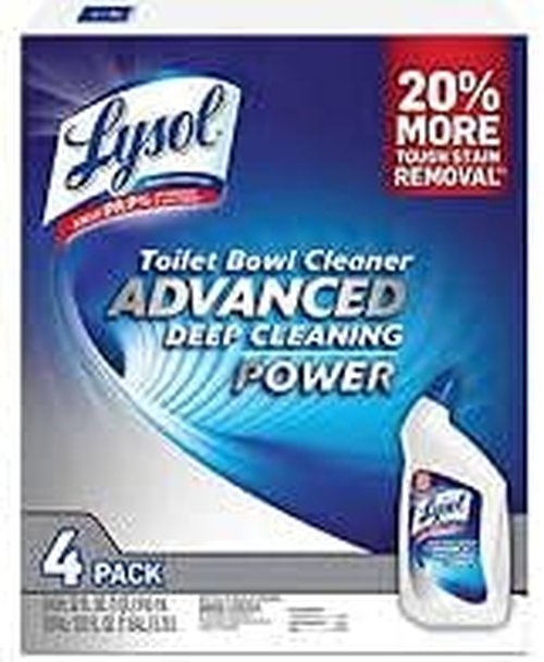 Lysol Power Toilet Bowl Cleaner - Deep Cleaning Formula | Pack of 4 for Ultimate Freshness