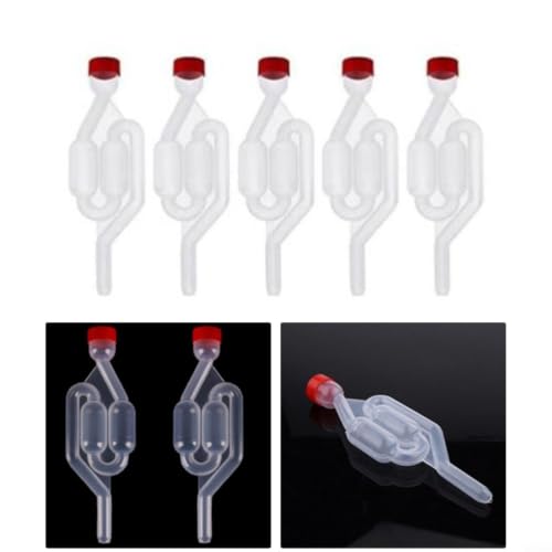 5 Pack S-Shape Airlock Fermentation Valves for Homebrew Wine & Beer