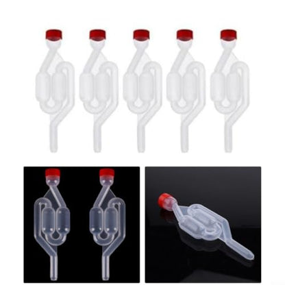 5 Pack S-Shape Airlock Fermentation Valves for Homebrew Wine & Beer