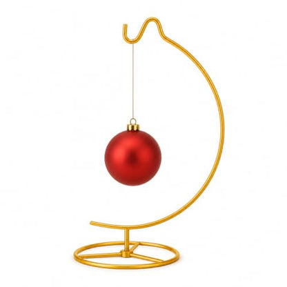 Gold Ornament Display Stand Metal Hanger for Christmas & Year-Round Decor