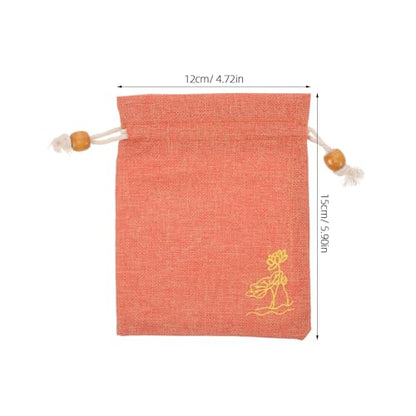 10 Pack Orange Cloth Sachet Bags for Jewelry, Potpourri & Storage
