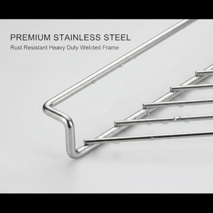 Corner Sink Drying Rack - Triangle Stainless Steel Sink Shelf - 1 Pack