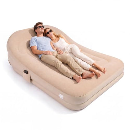 Inflatable Couch Air Sofa Bed with Built-in Pump, Portable Lounge for Camping Beach Home