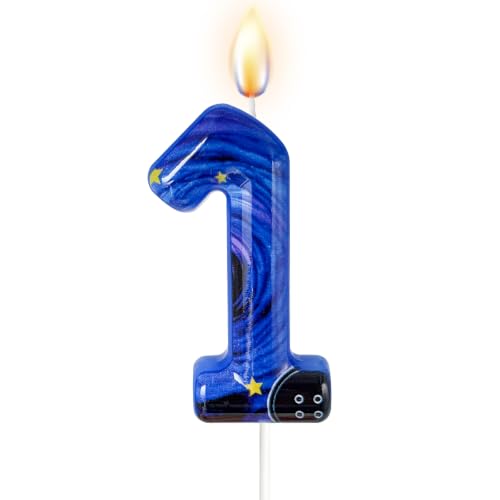 Retro Mysterious Number Candle - Dark Fairy Tale Cake Topper for Gothic Party - Variation 1