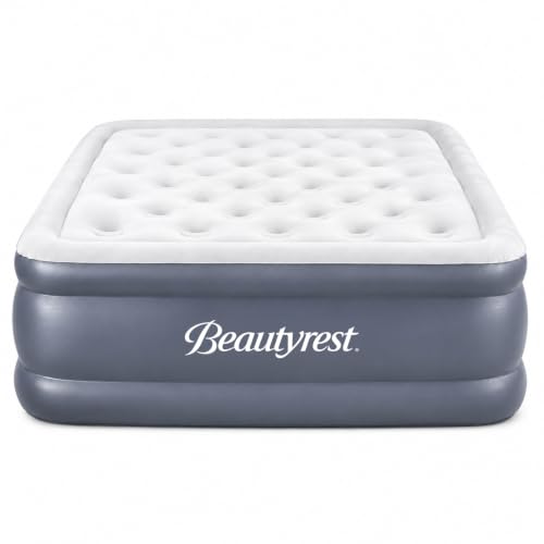 Queen Size Air Mattress with Auto Pump - 24 Inch Tall, Soft Flocked Top