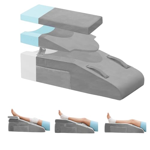Leg Elevation Pillow for Post-Surgery Recovery 29x13x9.5 Inches Memory Foam Support