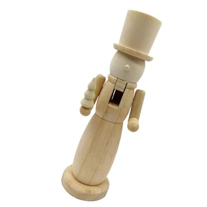DIY Wooden Nutcracker Soldier Ornament - Unfinished Christmas Decor