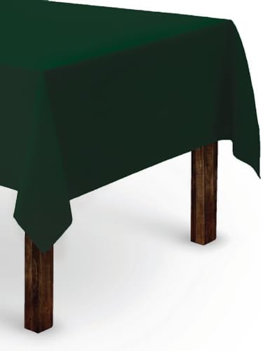 Gee Di Moda Rectangle Tablecloth - 60 x 84 Inch Hunter Green Table Cloth for 5 Foot Rectangle Table - Heavy Duty Washable Fabric - for 5 Ft Buffet Table, Holiday Party, Dinner, Wedding & Baby Shower