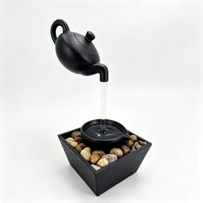 Indoor Tabletop Water Fountain - Bronze Finish, USB Powered