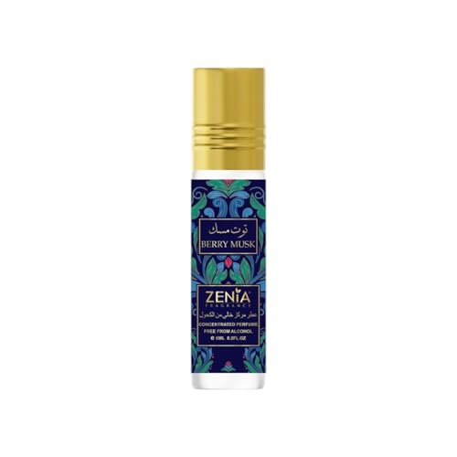 Long Lasting Fruity Floral Perfume Oil Roll-On - Blueberry, Rose, Vanilla & Patchouli, 0.2oz, Pack of 2