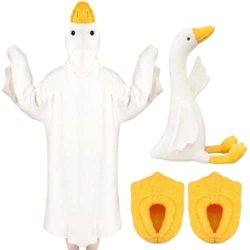 Halloween Goose Hoodie Pajamas with Slippers - Oversized Costume Set