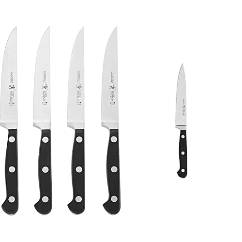 4-Piece Steak Knife Set with Utility Knife - German Stainless Steel