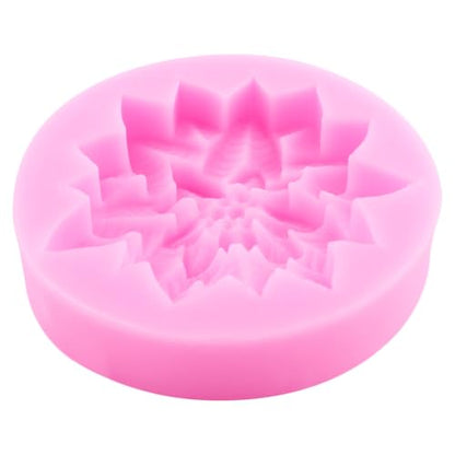 Christmas Silicone Mold Set of 4 - Poinsettia Bow, Holly Leaf & Street Lamp