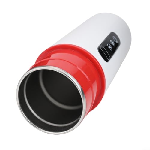 White Electric Travel Kettle for Car 12V/24V with Touch Control & LCD Display