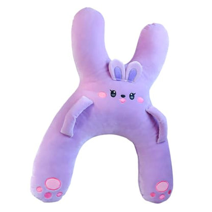 Travel Car Neck Pillow - Plush Support for Road Trips & Rest - Purple