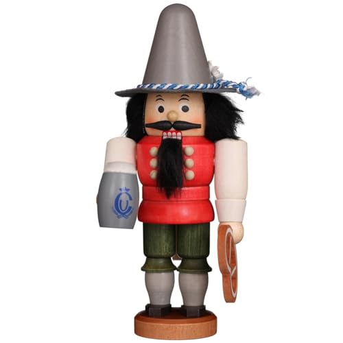 German Christmas Nutcracker Bavarian Glazed 17.5cm Handcrafted Holiday Decor