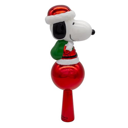 Christmas Tree Topper Snoopy Glass Treetop 11 Inch Holiday Decor