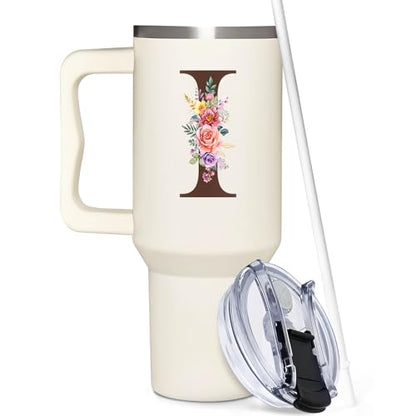 Personalized Monogrammed 40oz Tumbler for Women - Custom Gift I