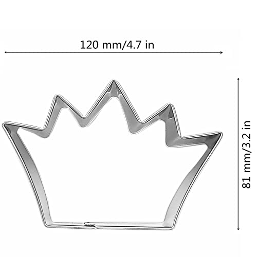 Large Royal Princess Crown Cookie Cutter - Stainless Steel, Model 4