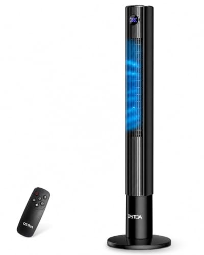 43-Inch Tower Fan with Remote, 85° Oscillation, 12H Timer for Bedroom