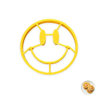Silicone Egg Mold for Pancakes & Breakfast - Smile Face Ring, 12.5cm