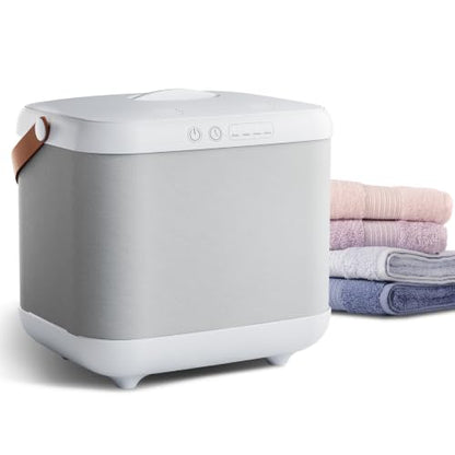 Foldable Bathroom Towel Warmer with Removable Rack & Aroma Box, 35L Capacity