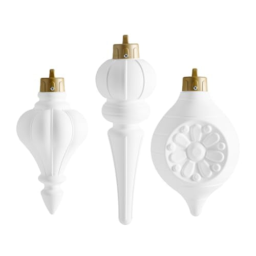 Large Outdoor Christmas Ornaments Set - Paintable, Weather-Resistant Holiday Decorations
