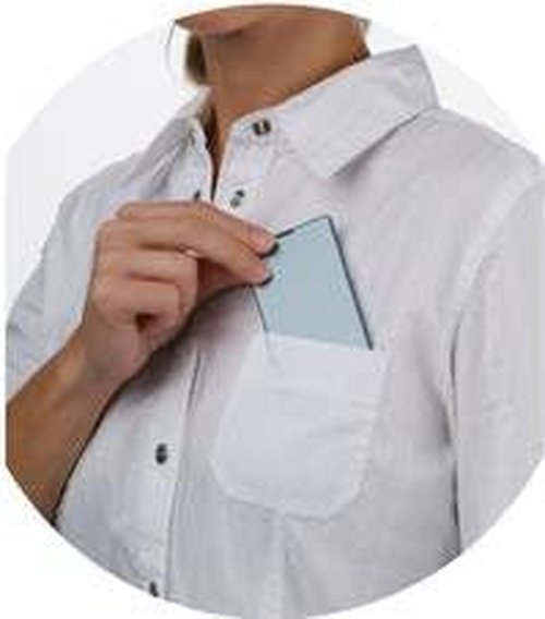 ESCHENBACH 1521-22 Portable Thin Lighted Magnifying Glass Easy Pocket Metallic Blue 4X Made in Germany