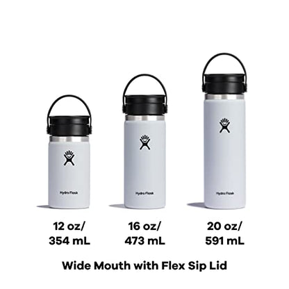 Hydro Flask 12 oz Wide Mouth with Flex Sip Lid Stainless Steel Reusable Water Bottle Lupine - Vacuum Insulated, Dishwasher Safe, BPA-Free, Non-Toxic