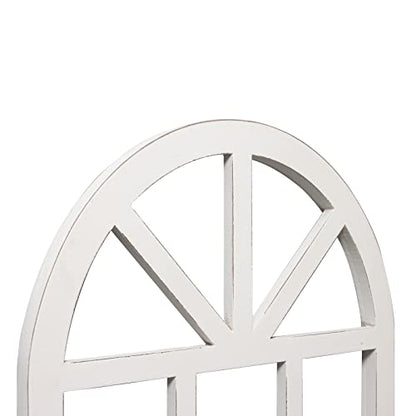 Farmhouse Window Frame Wall Decor, Distressed Wood Arch Panels 36 x 20