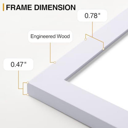 decorUhome White Picture Frames Set of 20 for Wall & Tabletop Display