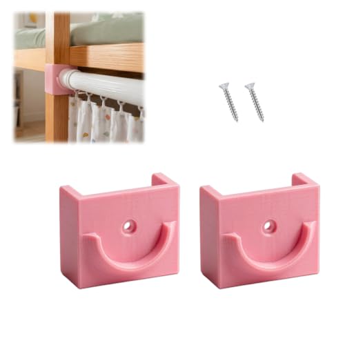 Bed Curtain Rod Mount 2 Pack for IKEA KURA Bed Supports Up to 34mm Diameter