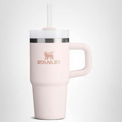 STANLEY Quencher H2.0 Tumbler with Handle and Straw 40 oz Flowstate 3-Position Lid Cup Holder Compatible for Travel Insulated Stainless Steel Cup BPA-Free Rose Quartz 2.0
