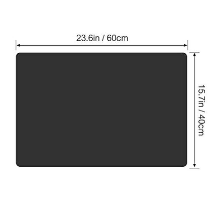 Monikami 23.6 by 15.7 Inch Extra Large Multipurpose Silicone Mat Placemats Kitchen Mat Countertop Protector Pastry Baking Mat Table Mat Non-Slip(Black,1)