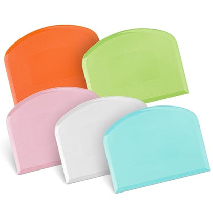 Flexible Dough Scraper & Cutter Set - 5-Piece Kitchen Utensils for Baking