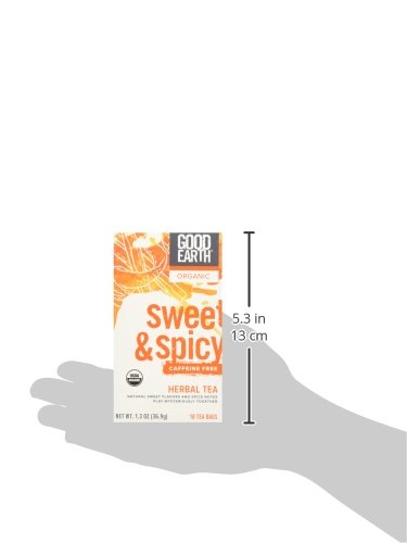 Good Earth Sweet & Spicy Herbal & Black Tea, 18 Tea bags, 1.43 Ounce (Pack of 3)