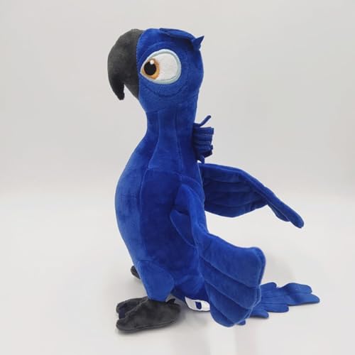 Blue Parrot Plush Pillow - Soft Stuffed Animal Toy for Kids & Fans