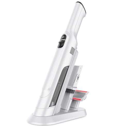 Cordless Handheld Vacuum Cleaner - Lightweight 1.4lb, Powerful Suction, Charging Dock, Detachable Dust Cup - Cloud White