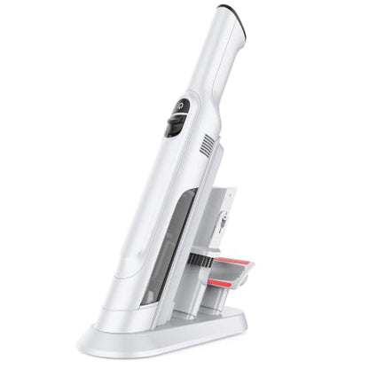 Cordless Handheld Vacuum Cleaner - Lightweight 1.4lb, Powerful Suction, Charging Dock, Detachable Dust Cup - Cloud White