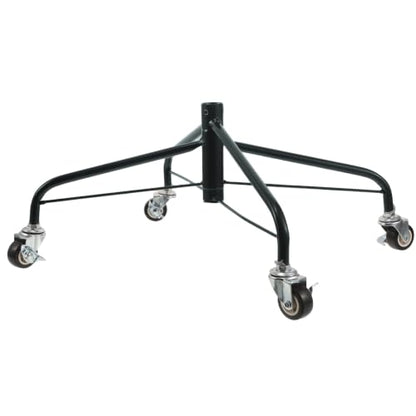 Metal Christmas Tree Stand with Lockable Casters - 18.6 x 7.8 Inches